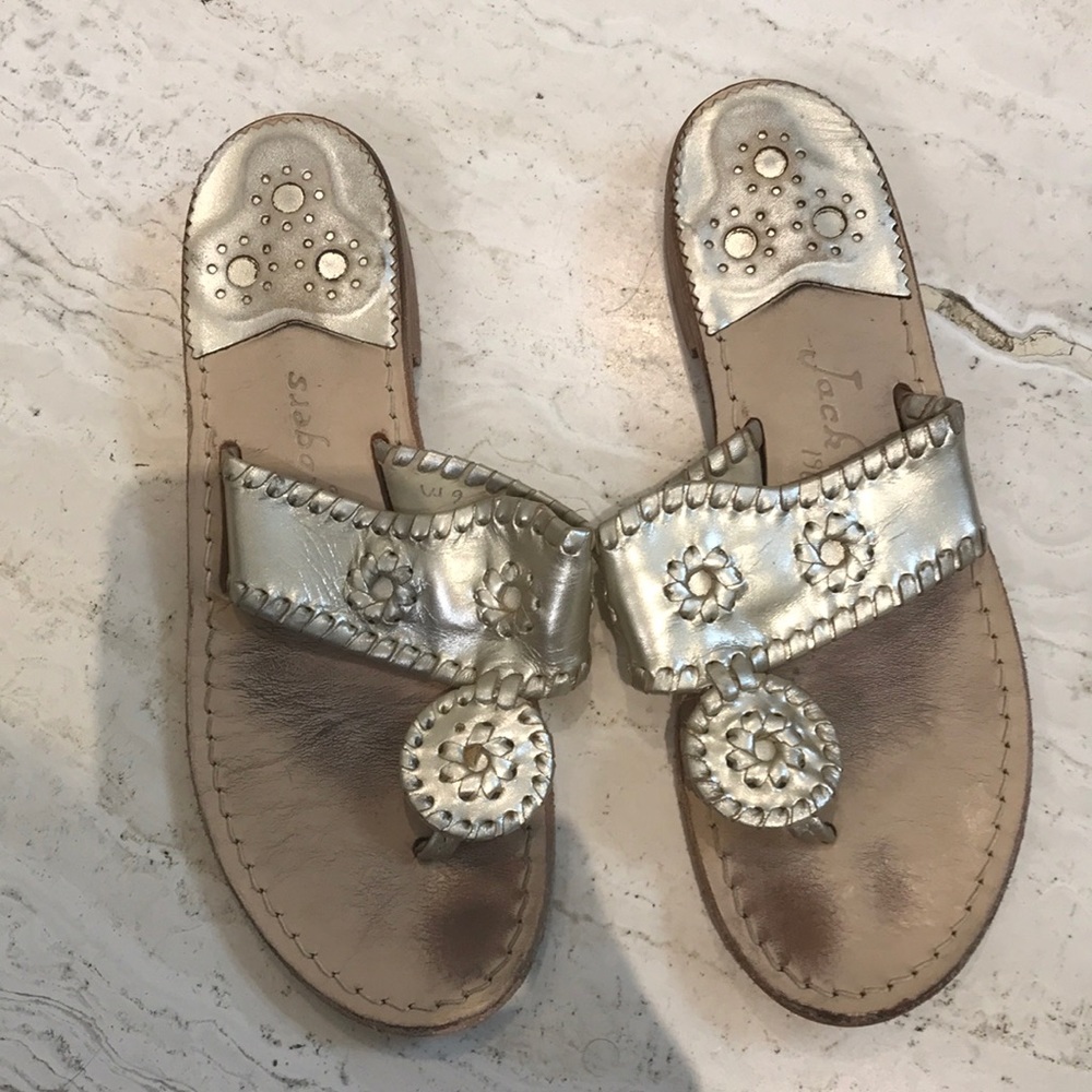 Light Gold Jack Rodgers Sandals, sz 6M